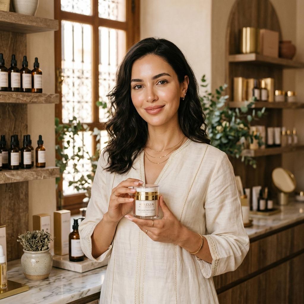 Modèle au teint éclatant — soins premium PURETE PARA
